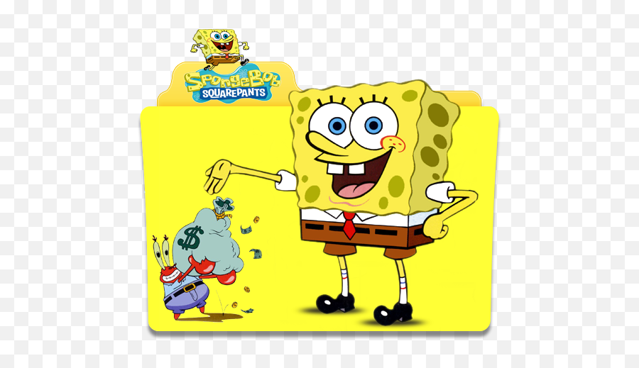 Spongebob Folder Icon By Sholang - Mr Krabs With Money Transparent Spongebob Clear Background Png,Mr Icon