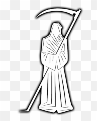 Silhouette Of Death Grim Reaper White - Full png