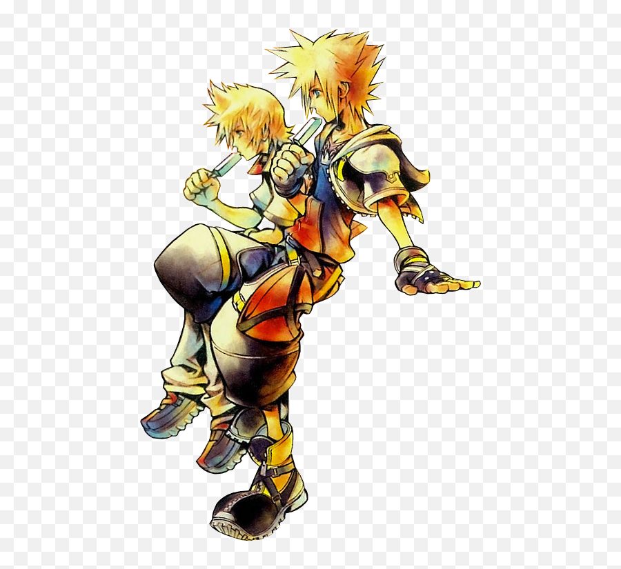 Download Kingdom Hearts 2 Png Graphic Black And White Stock - Kingdom Hearts Sora And Roxas,Outlast 2 Png