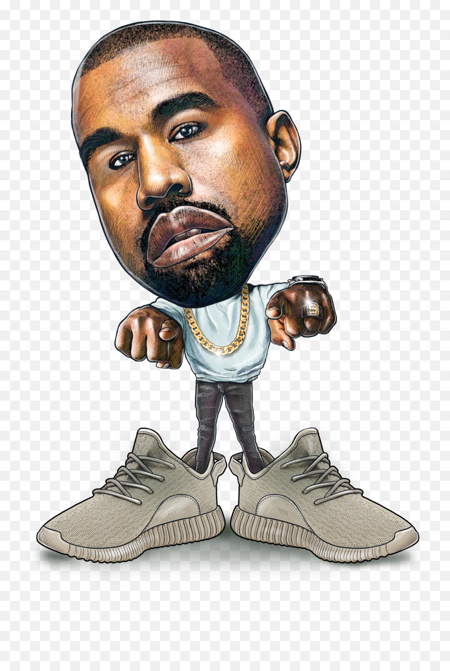 Kanye West Saint Pablo Yeezus - Kanye West Cartoon Png,Kanye Png