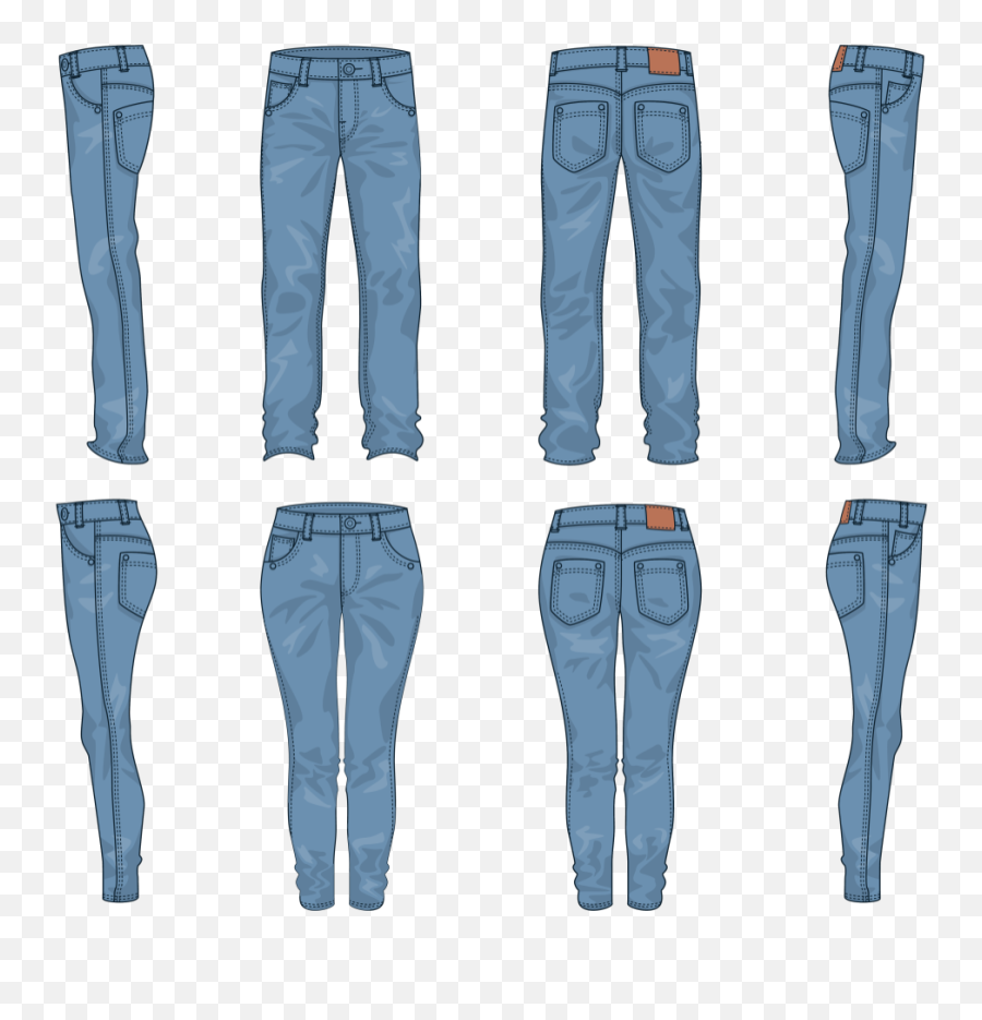 Blue Jeans Vector - Slim Fit Vs Skinny Png,Blue Jeans Png