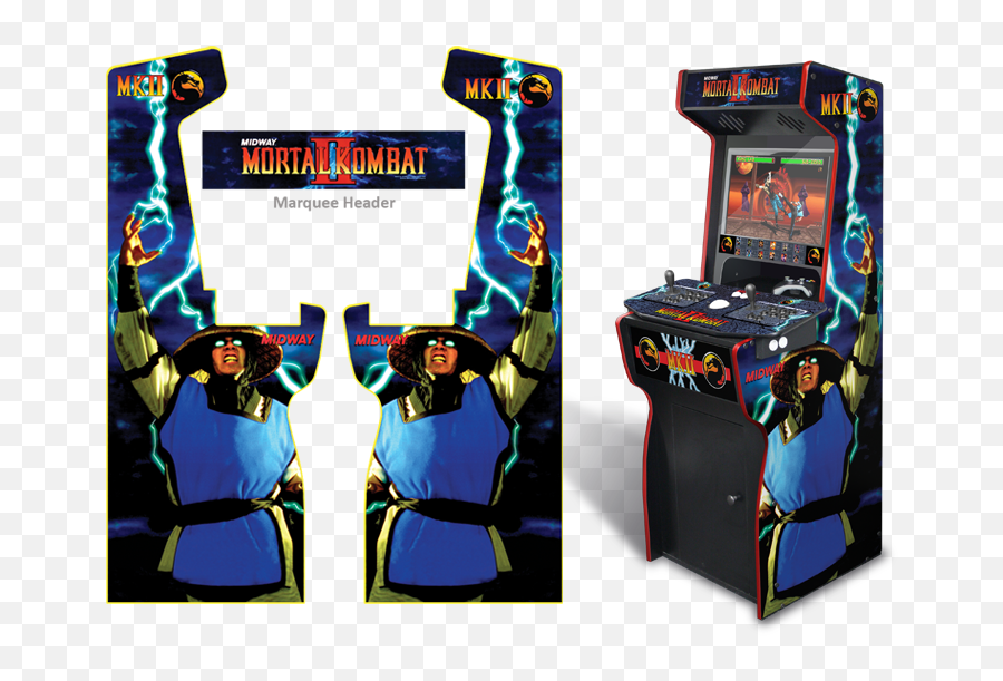 Fighting Game Inspired Arcade Graphics - Mortal Kombat 2 Cabinet Png,Arcade Cabinet Png