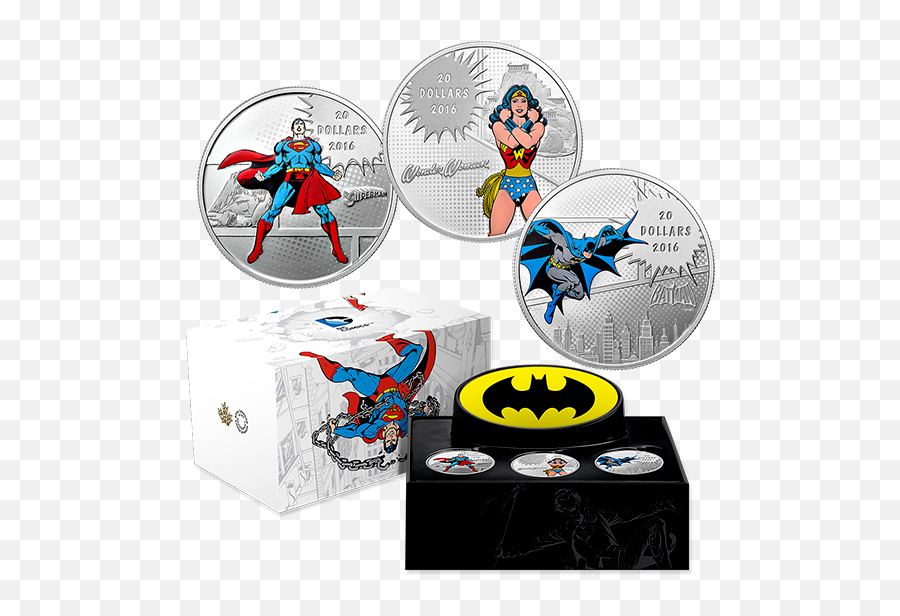 Dc Comicstm Originals - 1 Oz Pure Silver Coloured 3coin Dc Comics Coins Png,Superman Cape Logo