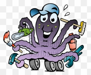 Octopus Multi Tasking - Illustration Png,Octopus Logo