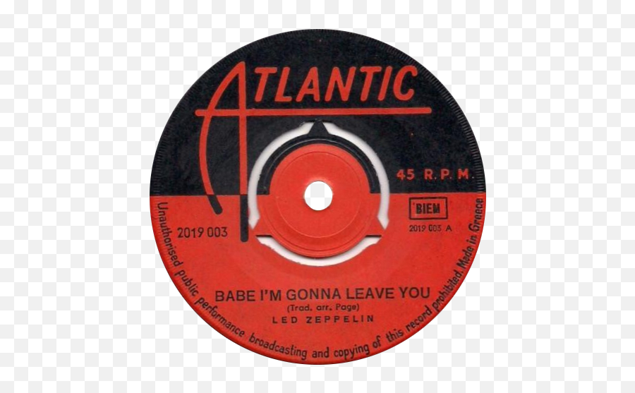 Filebabe Iu0027m Gonna Leave You By Led Zeppelin Side - A Greece Png,Vinyl Record Png