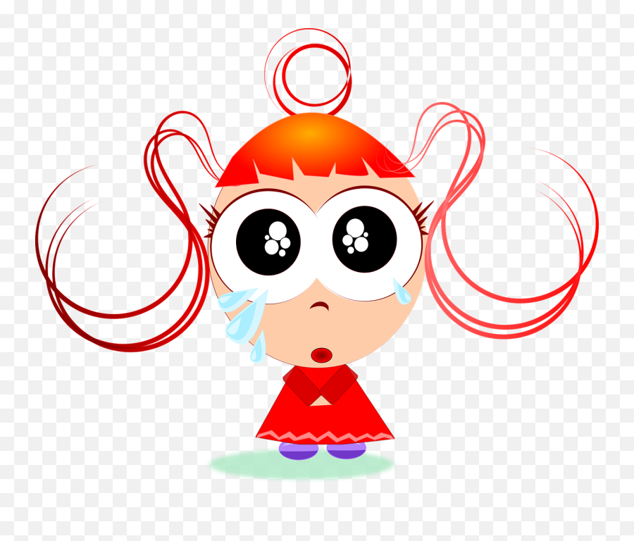 Cartoon Girl Free Vector Graphic Girls Sad Cute - Personne Triste Dessin Animé Png,Sad Girl Png