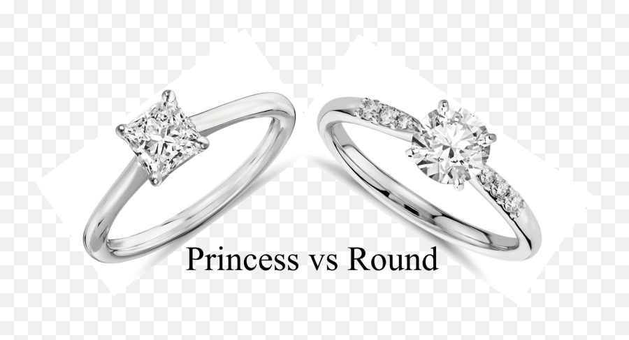 Princess Cut Vs Round U2013 Which Should I Choose For My - Round Vs Princess Cut Png,Diamond Sparkle Png