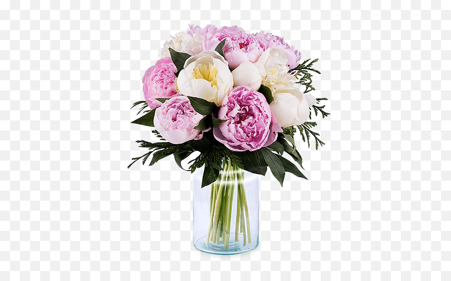 Pink Flowers In Vase Png Image - Pink Roses In A Vase,Peonies Png