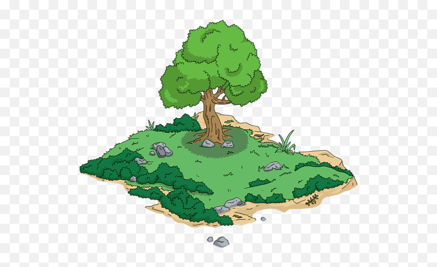 Mulberry Island - Simpsons Tapped Out Tree 574x470 Png Tsto Friendship Level Prizes,Island Png