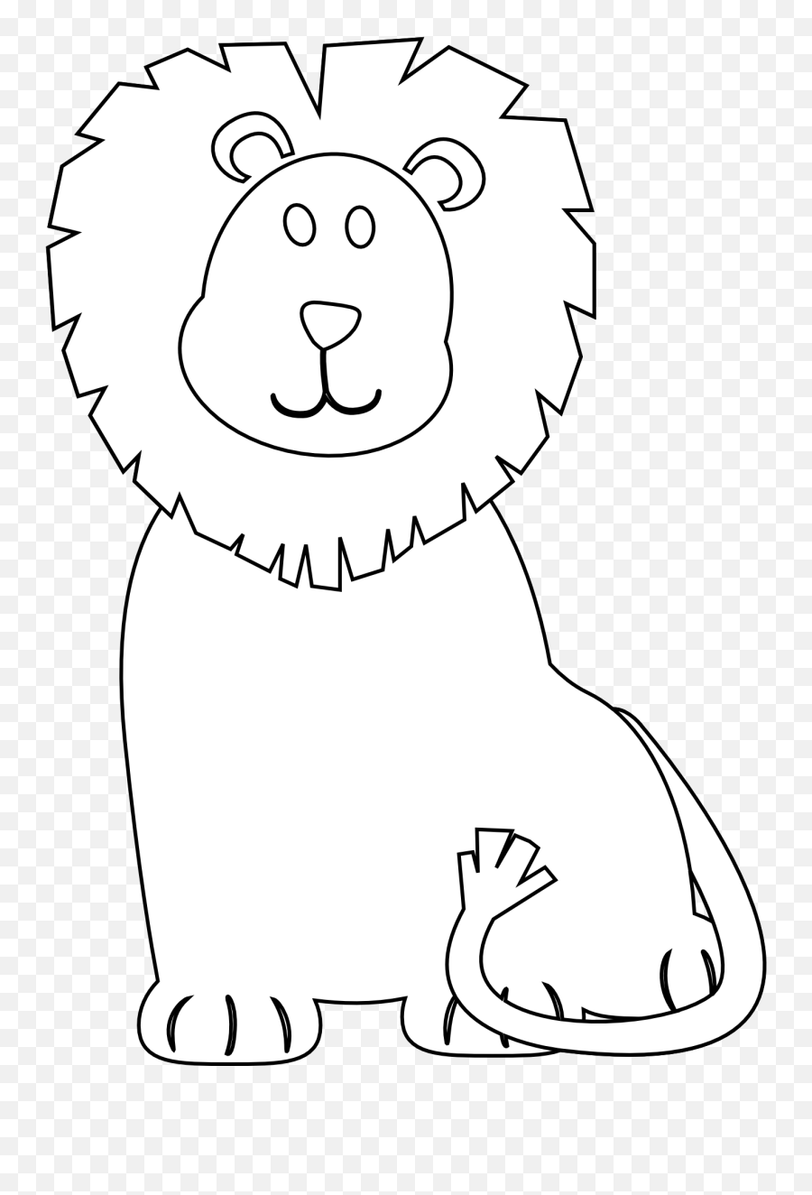 Lion Clipart Black And White - Clip Art Png,Lion Clipart Png