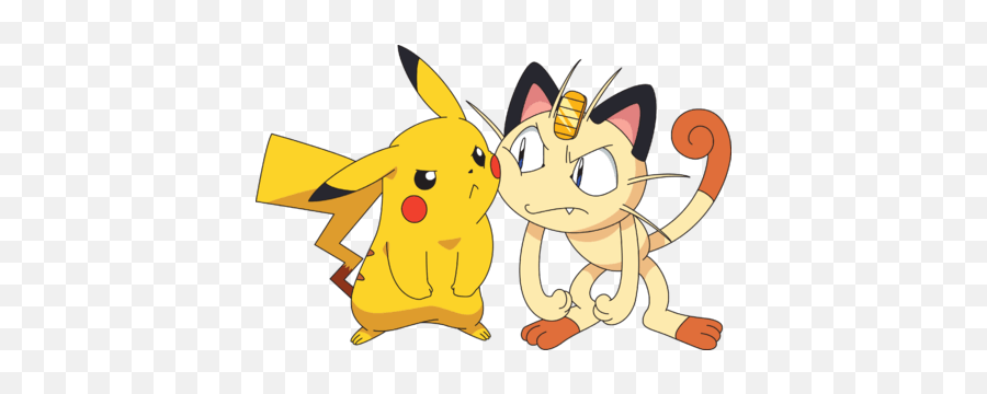 Pokemon Meowth Vs Pikachu - Pokemon Pikachu And Meowth Png,Meowth Png