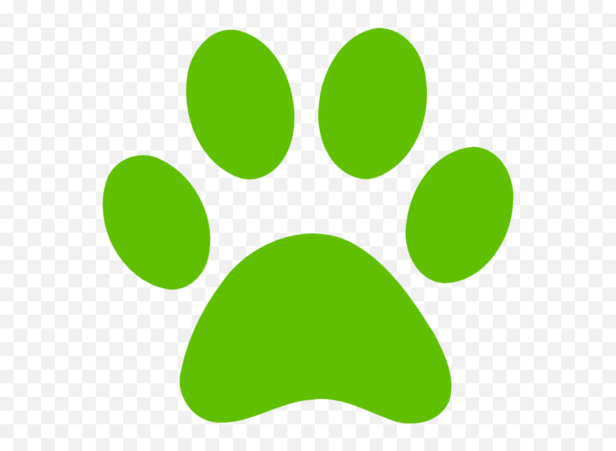 Dog Paw Print Clip Art Free Download - Green Paw Print Png,Dog Paw Png