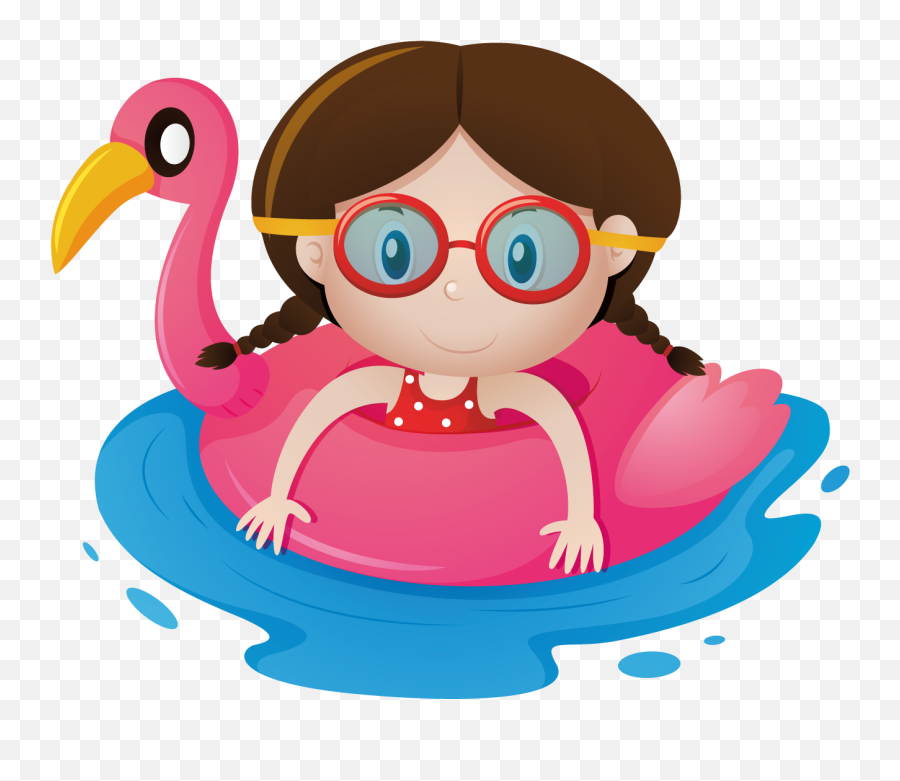 Child Clipart Swimming Pool - Float In A Pool Clipart Png,Swimming Clipart Png