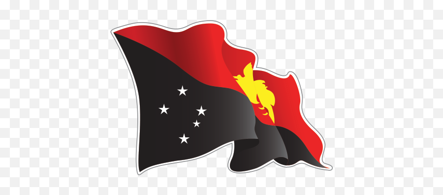 Printed Vinyl Papua New Guinea Flag Stickers Factory - Papua New Guinea Flag Sticker Png,New Sticker Png