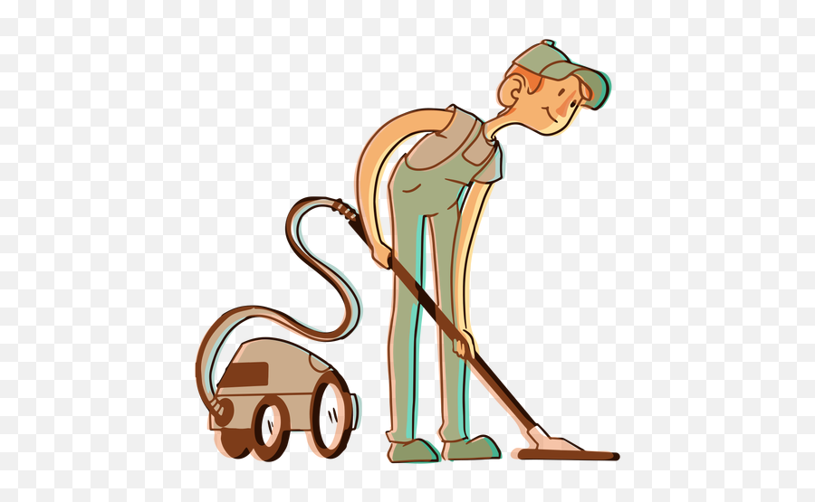 Vacuum Cleaner Hoover Worker Illustration - Transparent Png Aspirador De Po Desenho Png,Vacuum Png