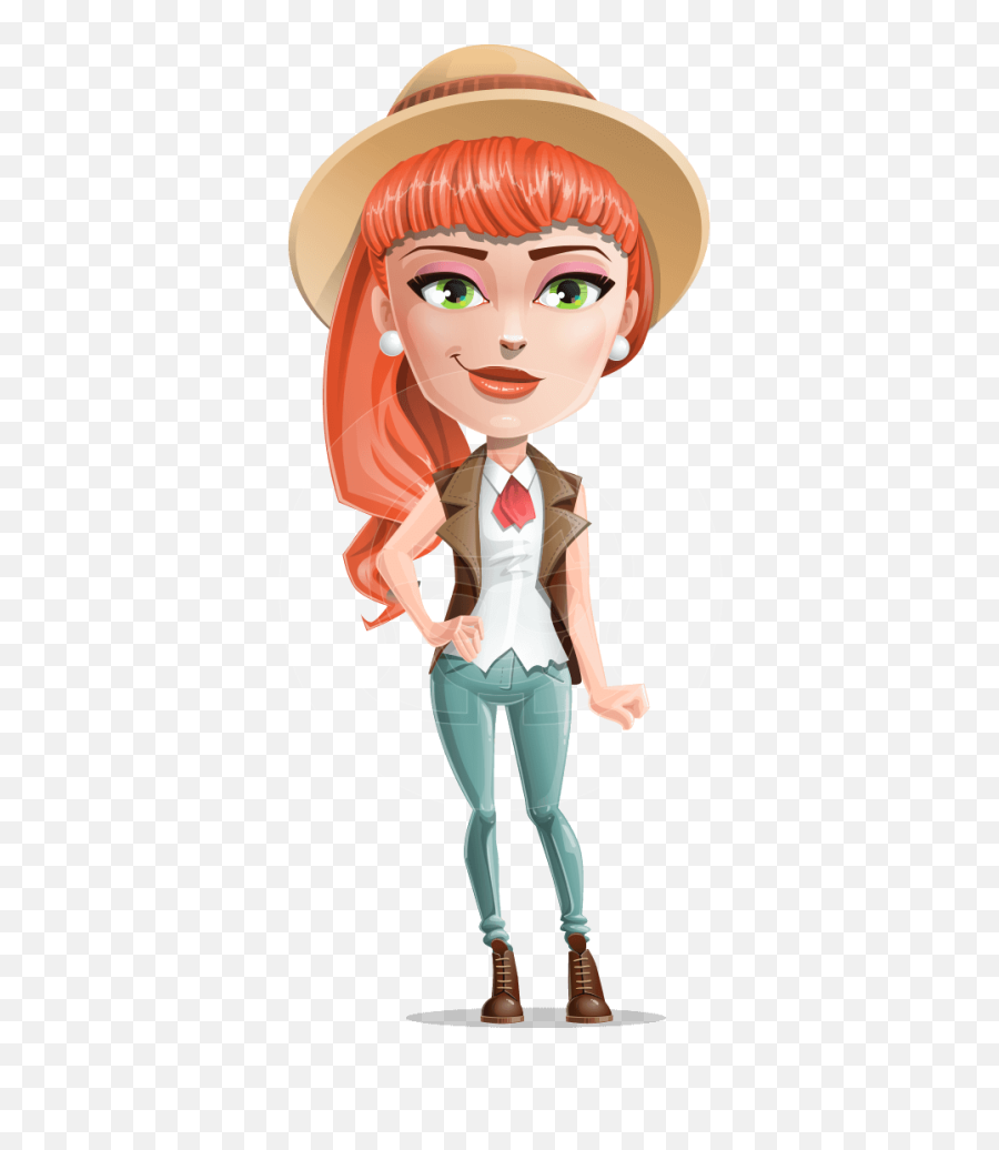 Download Adeline Bangs The Redhead - Clipart Characters Girl Vector Cartoon Character Female Png,Bangs Png