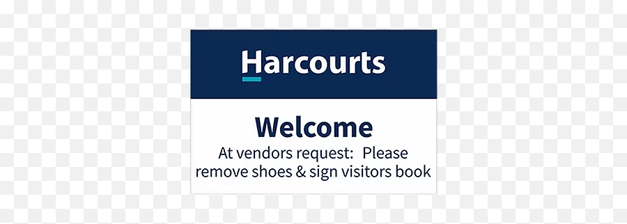 Harcourts - Welcome Sign580 X 400mm Real Estate Signs Horizontal Png,Welcome Sign Png