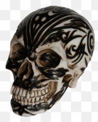Wicked Tribal Tattoo Venom Skull Statue - The Arts Png,Venom Logo Tattoo