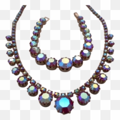 Vintage Red Aurora Borealis Crystal Rhinestone Necklace - Logo Mahatma Phule Krishi Vidyapeeth Rahuri Png,Aurora Borealis Png