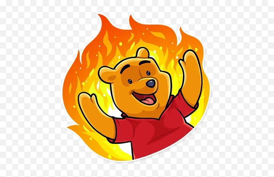 Winnie The Pooh Whatsapp Stickers - Stickers Cloud Happy Png,Winnie The Pooh Logo