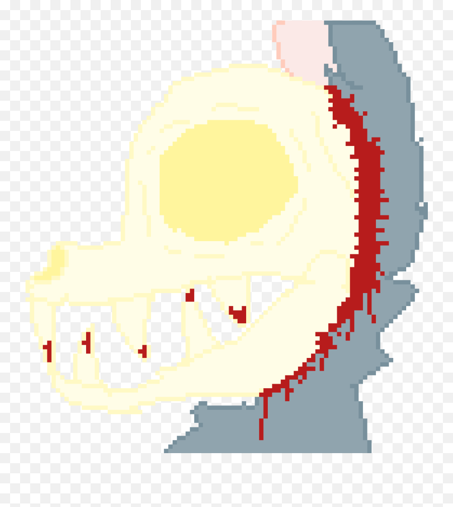 Pixilart - Wolf Skull Goretober By Furpaw Fictional Character Png,Wolf Skull Png