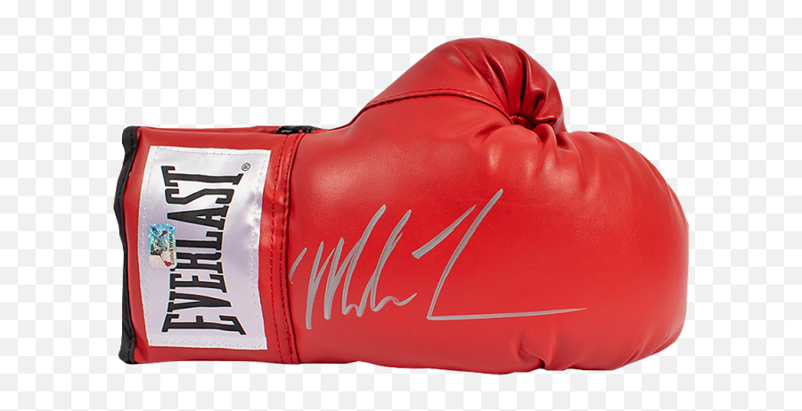 Mike Tyson Silver Signed Red Everlast - Lennox Lewis Autograph Png,Mike Tyson Png