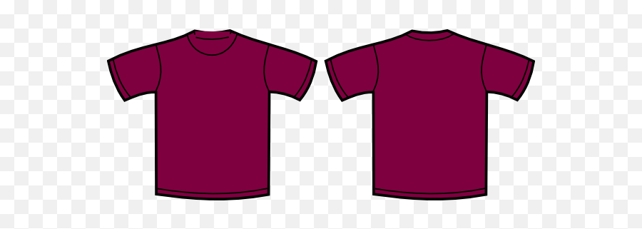 T Shirt Template Clipart Free Download - Maroon T Shirt Template Png,Shirt Template Png