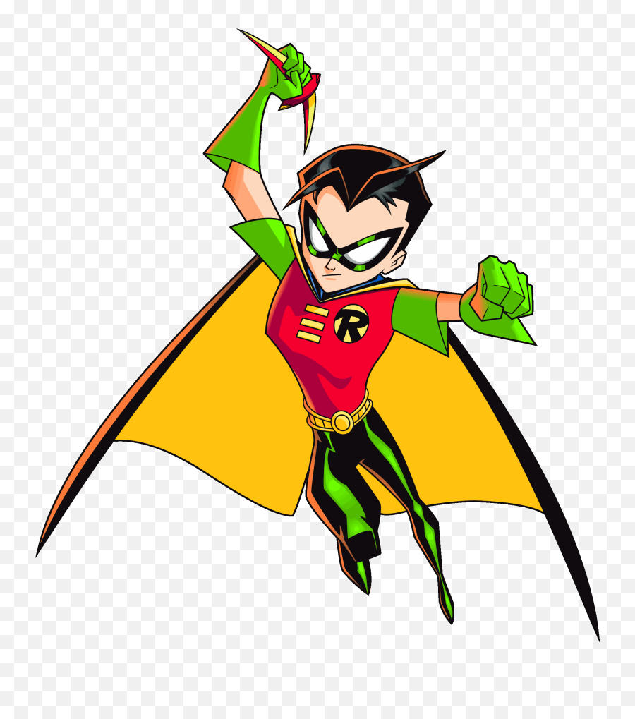 Batman Cartoon Characters Clipart - Robin From Batman Png,Dick Grayson Icon  - free transparent png images 