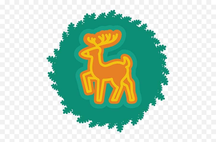Deer Icon Christmas Wreath Iconset Iconkacom - Graphic Design Png,Deer Icon Png