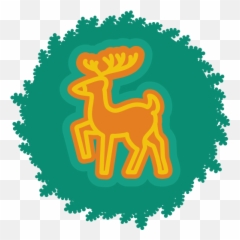 Deer Icon Christmas Wreath Iconset Iconkacom - Graphic Design Png,Deer Icon Png