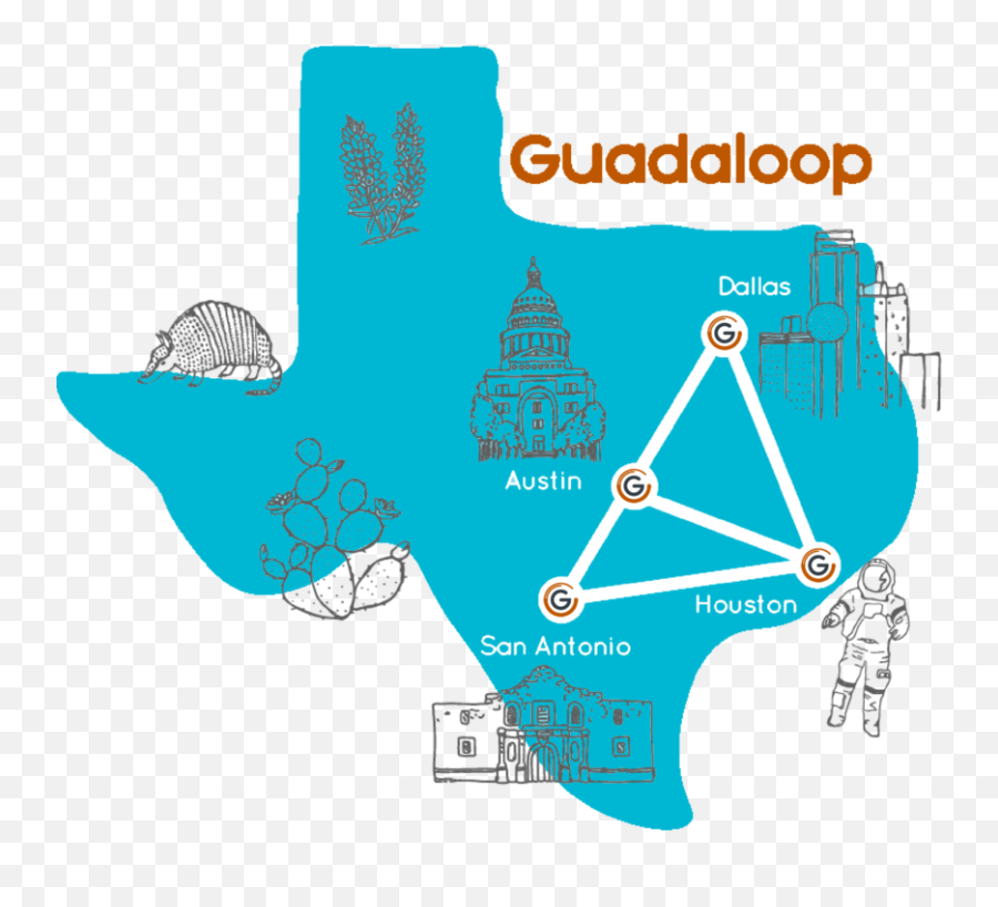 Texas Guadaloop - Texas Triangle Map Png,Triangle Png