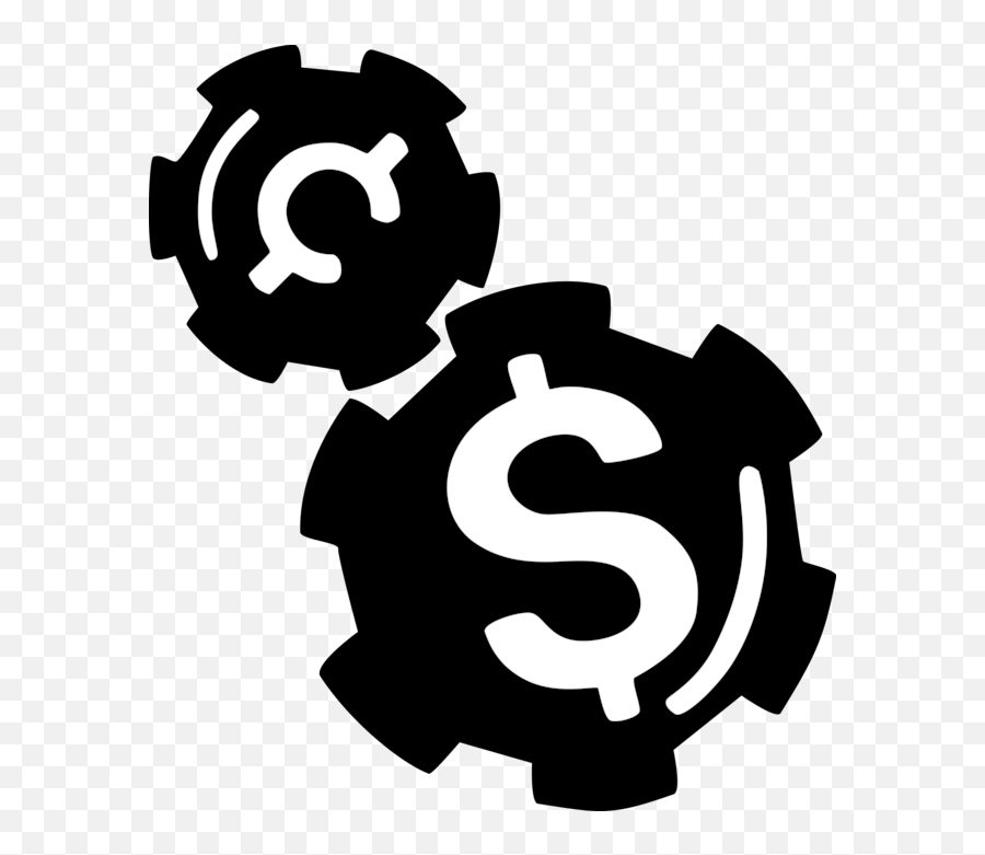 Cogwheel Gears Dollars And Cent Signs - Vector Image Dollar Logo Vector Png,Dollar Sign Icon Vector