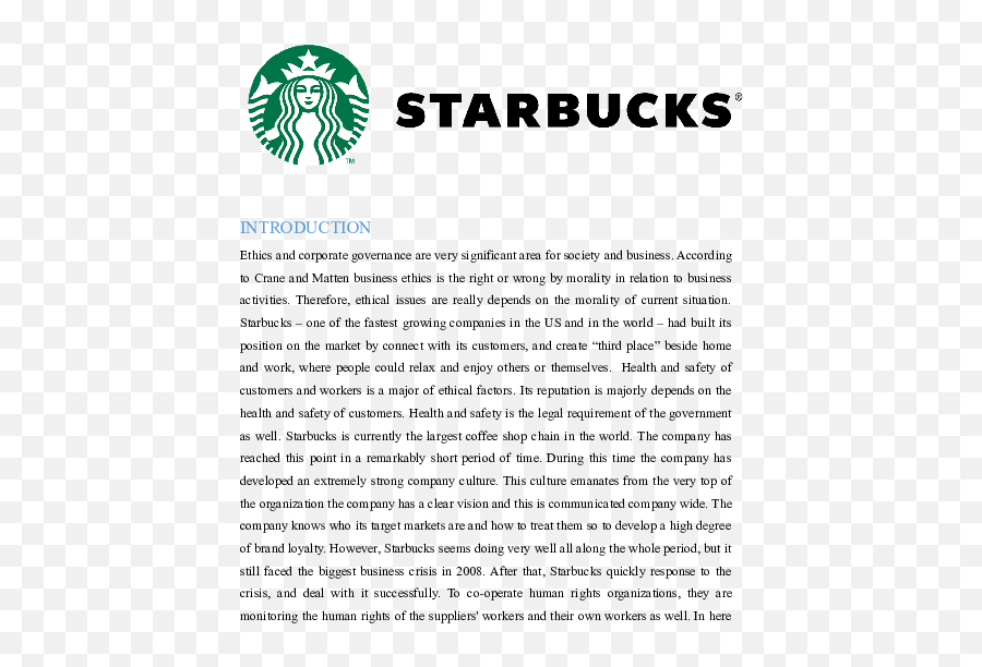 Doc Starbuck Corporate Governance Monira Alam - Academiaedu Starbucks Malaysia Png,Starbucks Global Icon Mugs