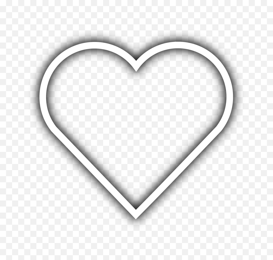 Heart Outline Glowing Transparent Png - White Heart Icon Png,Transparent Heart Outline