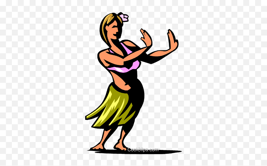 Hula Dancer Royalty Free Vector Clip Art Illustration - Dançarina De Hula Png,Dance Clipart Png