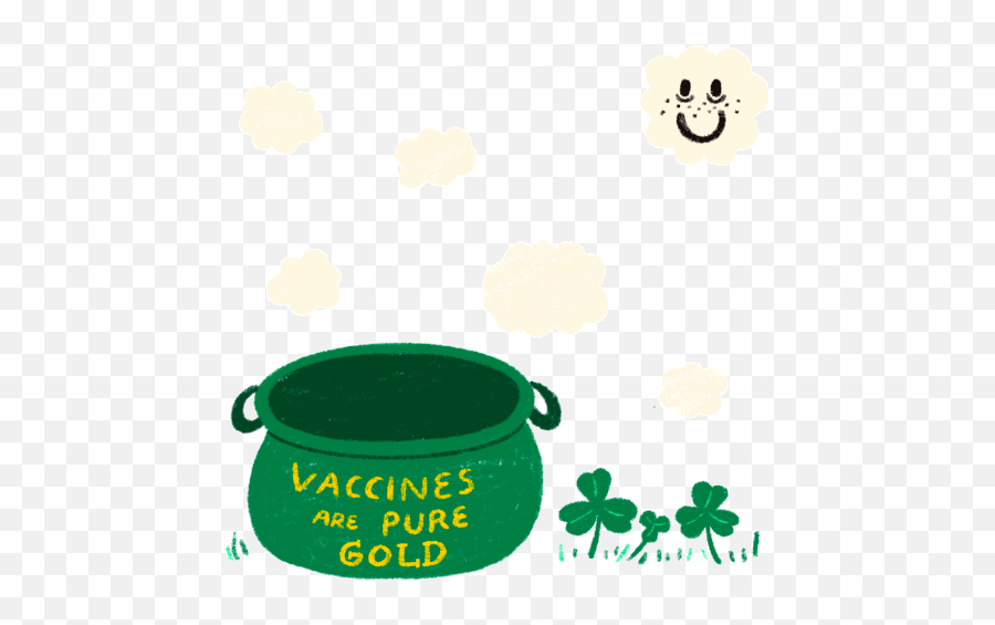 Vaccines Are Pure Gold Rainbow Sticker - Vaccines Are Pure Funny Pot Of Gold Gif Png,Pot Of Gold Icon