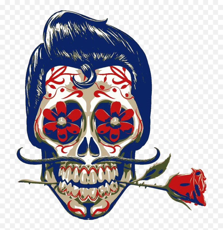 Girly Skull Png - Mexican Skull Art,Mexican Skull Png