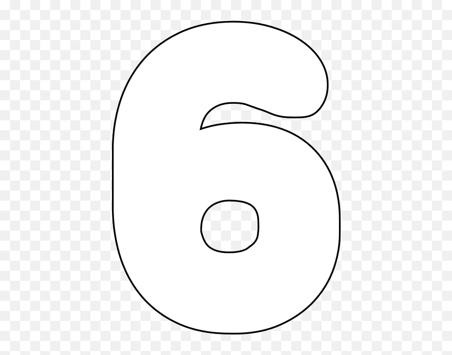 Free Printable Numbers - Number 6 Bubble Letter Png,Number 6 Png