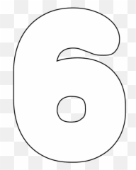 Free Printable Numbers - Number 6 Bubble Letter Png,Number 6 Png