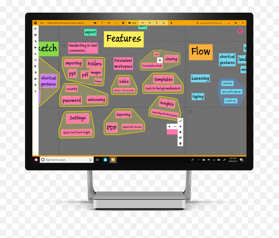 Team Collaboration Software - Hoylu Connected Workspaces Lcd Display Png,Computer Emoji Png