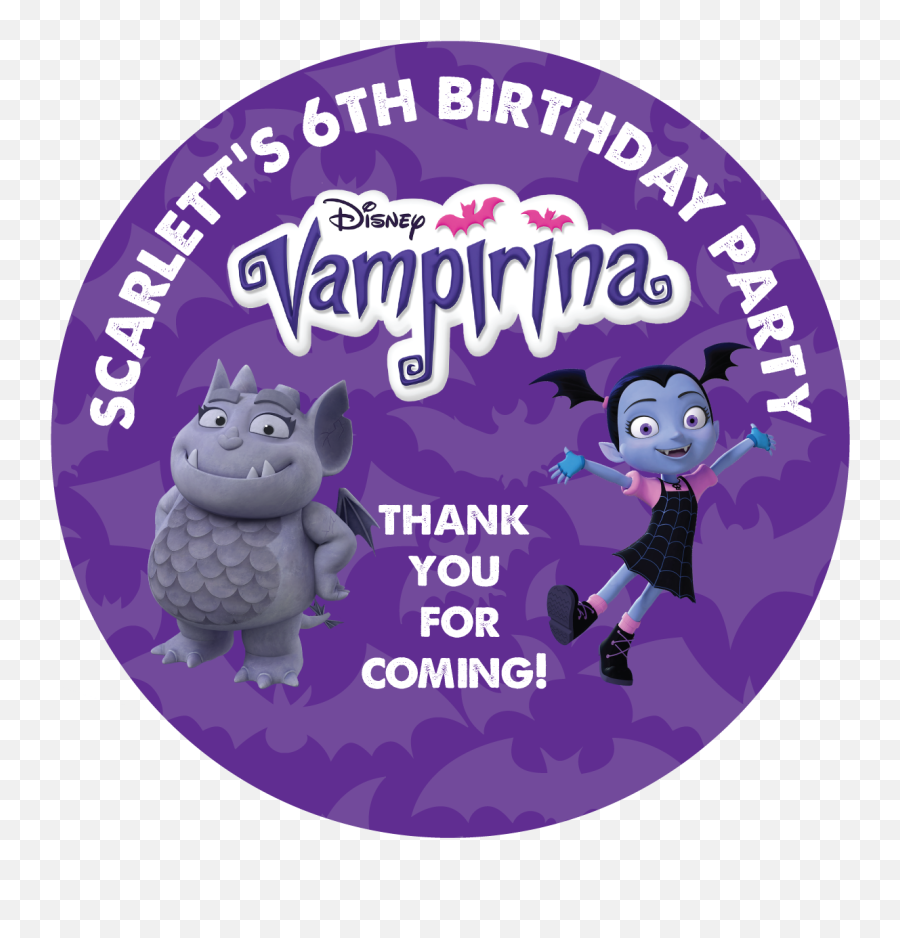 Download Hd Vampirina Party Box Stickers - Walt Disney Cartoon Png,Vampirina Png
