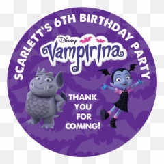 Download Hd Vampirina Party Box Stickers - Walt Disney Cartoon Png,Vampirina Png