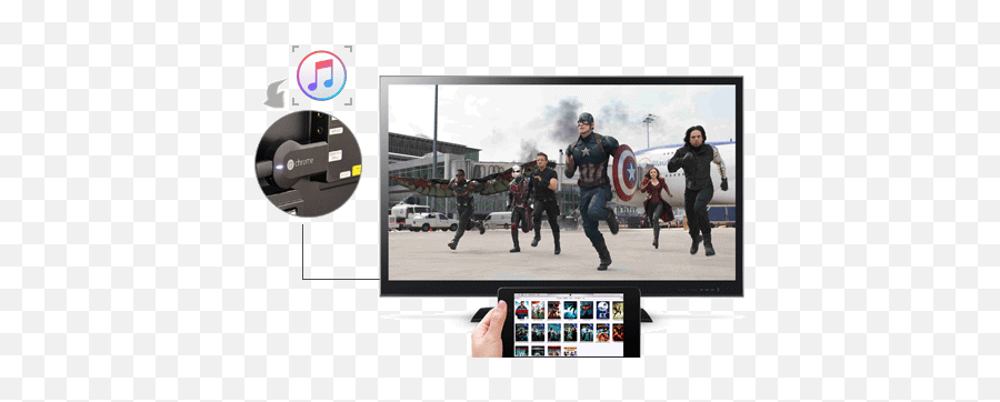 Quick Guide To Cast Itunes Movies Hdtv Via Chromecast - Captain America Civil War Charge Png,Chromecast Png