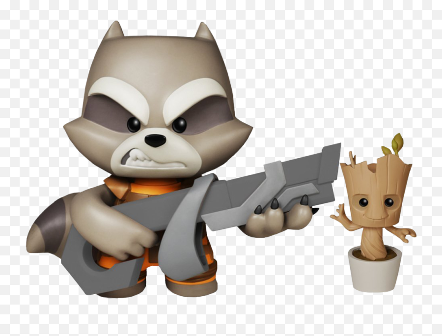 Potted Groot Super Deluxe Figure - Funko Super Deluxe Png,Rocket Raccoon Png