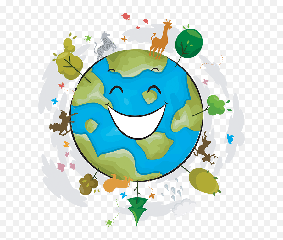 Happy Earth Cartoon Png Transparent - Happy Earth Cartoon Png,Cartoon Earth Png