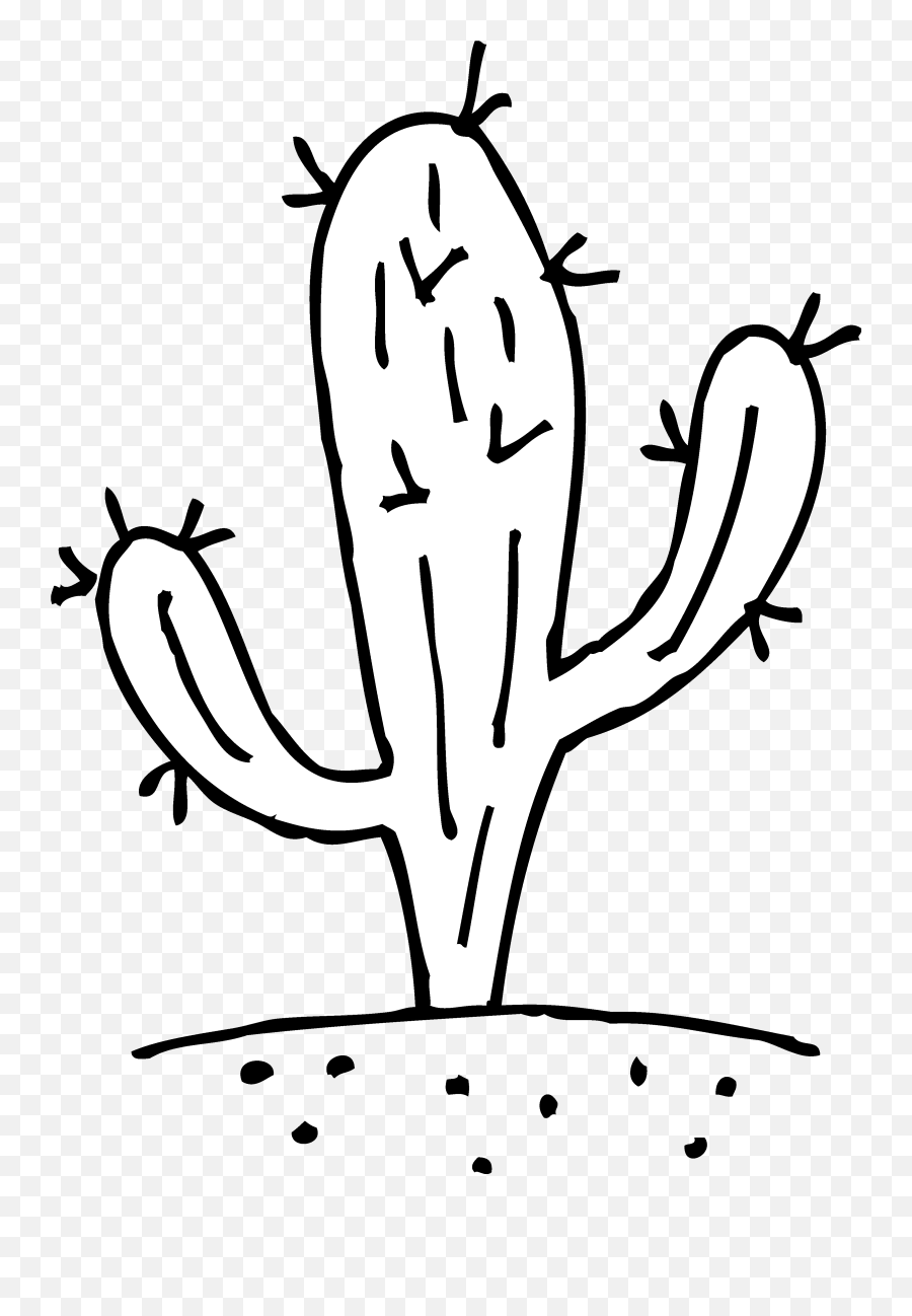 Library Of Black And White Cactus With Lights Vector - Cactus Clipart Black And White Png,Cactus Clipart Png