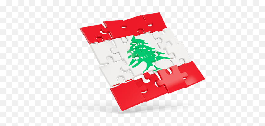 Square Puzzle Flag Illustration Of Lebanon - Puzzle Of Lebanese Flag Png,Puzzle Png