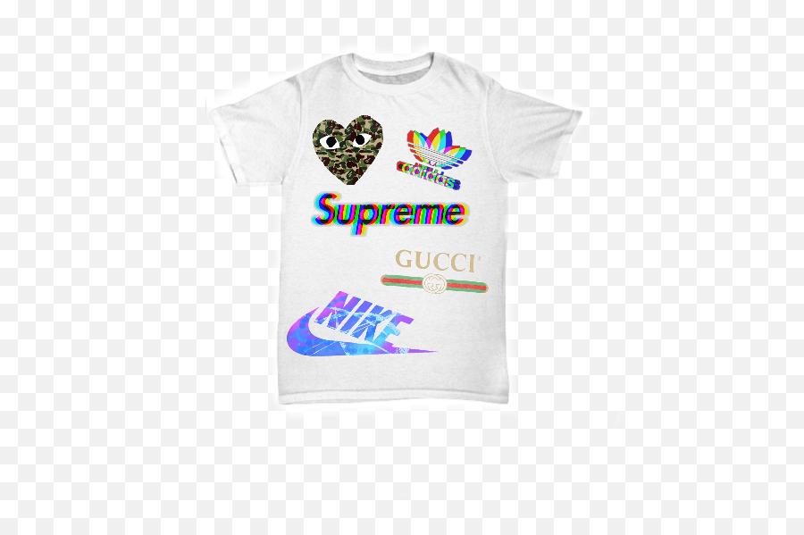 Logos Supreme Bape Nike Adidas Shirt - Active Shirt Png,Gucci Logos