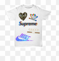 Logos Supreme Bape Nike Adidas Shirt - Active Shirt Png,Gucci Logos