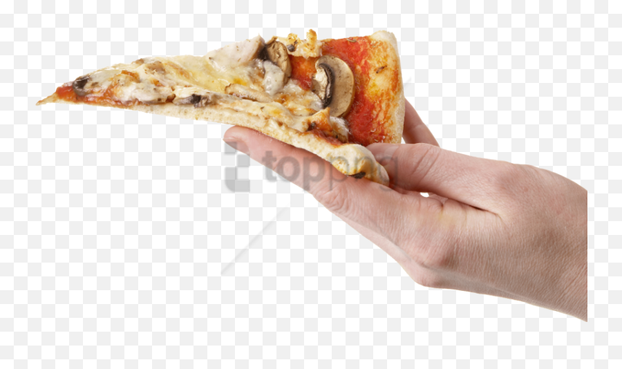 Free Png Holding Pizza Image - Hand Holding Pizza Slice,Pizza Transparent Background